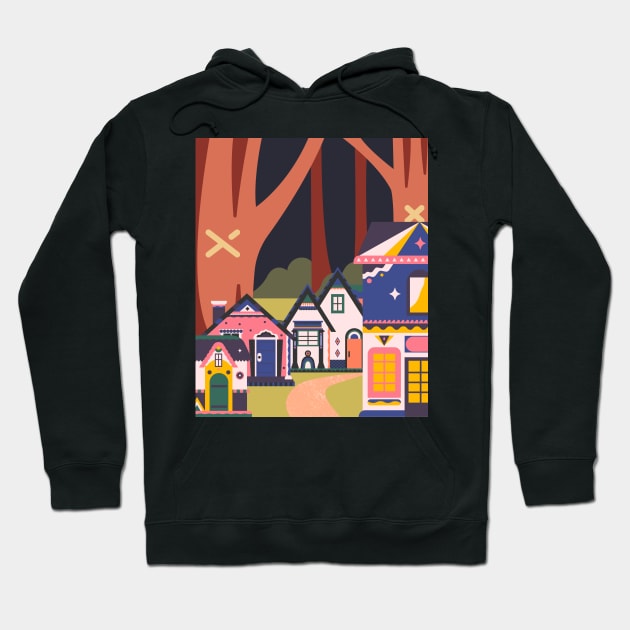 Little town in the forest Hoodie by SkyisBright